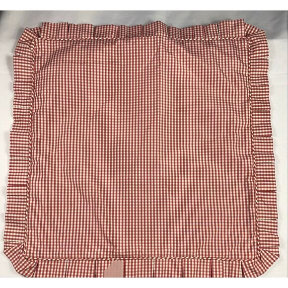 Legacy Red Gingham Ruffled Pillow Sham Cover Made in USA 20x26 - Picture 3 of 6